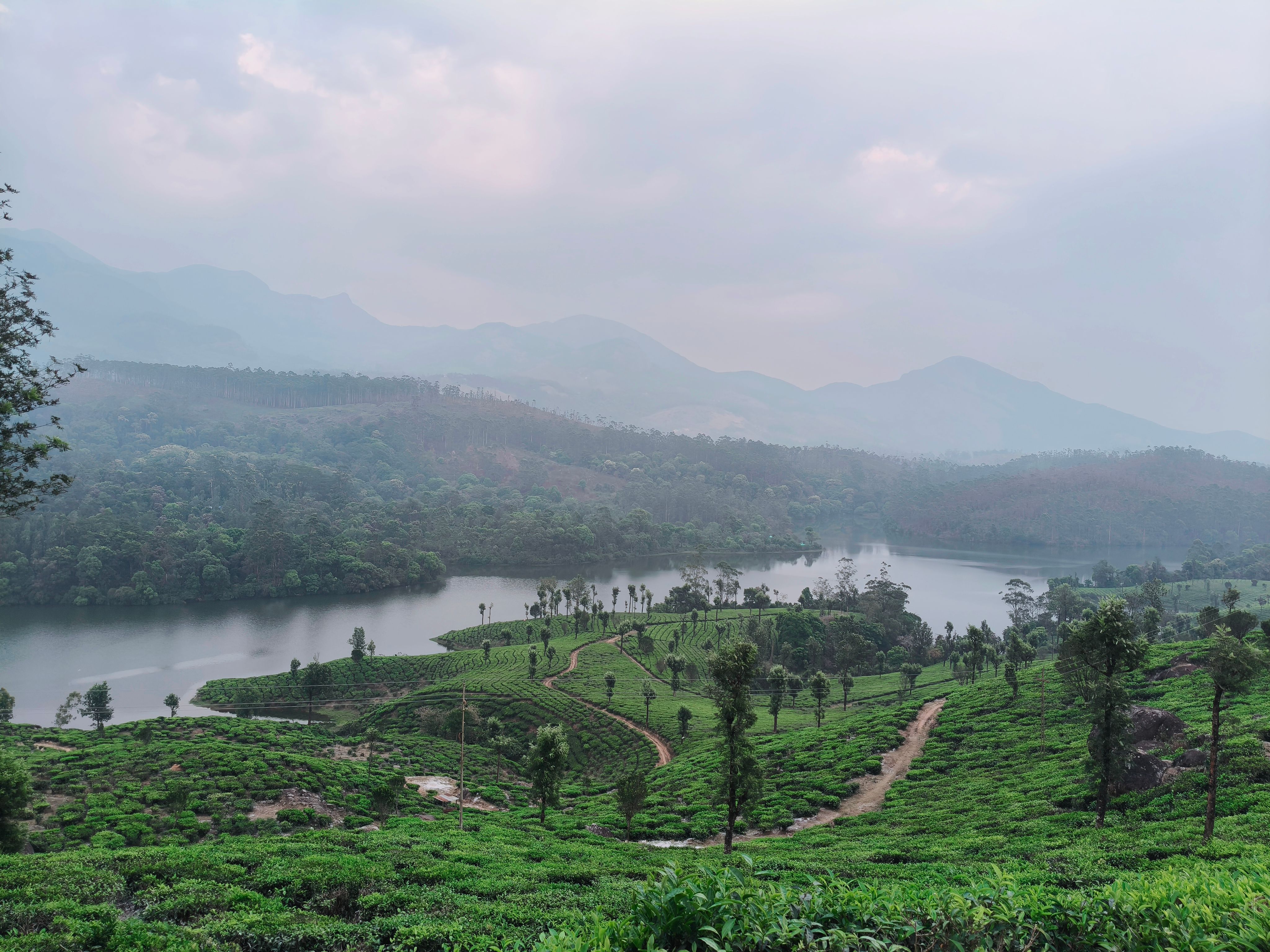 Scenic Munnar hills and lake for tour packages